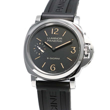 将图像加载到图库查看器中，PANERAI Luminor Base 8 Days W44mm Stainless Steel Black Dial PAM00915
