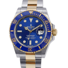 将图像加载到图库查看器中，ROLEX Submariner-Date W41mm Stainless Steel K18YG Blue Dial 126613LB
