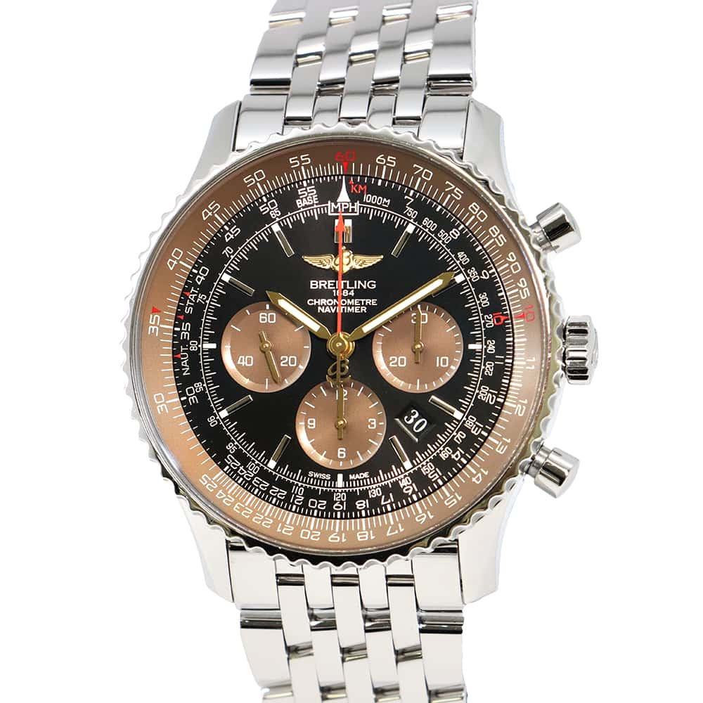 BREITLING Navitimer01 Chronograph W46mm Stainless Steel Black Dial AB0127E3/BE81