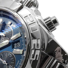 将图像加载到图库查看器中，BREITLING Chronomat 44 W44mm Stainless Steel Black Eye Blue Dial A011C89PA
