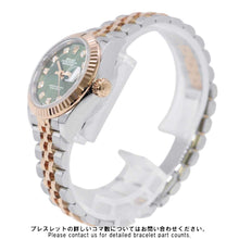 将图像加载到图库查看器中，ROLEX Lady-Datejust W28mm Stainless Steel K18PG Olive Green /10PD Dial 279171G
