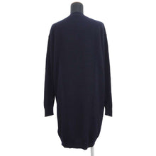 Load image into Gallery viewer, HERMES Serie button dress Size 34 Navy Cashmere100%
