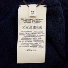 将图像加载到图库查看器中，HERMES Serie button dress Size 34 Navy Cashmere100%
