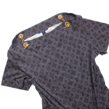 Load image into Gallery viewer, LOUIS VUITTON ★Monogram Mahina ChainShoulder TShirt Size M Navy1ABCC8 Cotton100%
