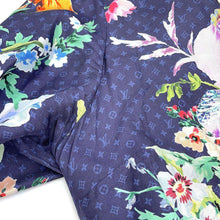 Load image into Gallery viewer, LOUIS VUITTON Floral Long Sleeve Shirt Pajama Style Size 38 Blue/Multicolor Silk100%
