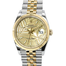 Load image into Gallery viewer, ROLEX Datejust W36mm Stainless Steel K18YG golden palm motif Dial126233
