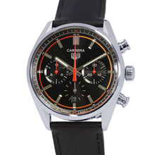 Load image into Gallery viewer, TAG HEUER Carrera Chronograph W42mm Stainless Steel Leather Black Dial CBN201C.FC6542
