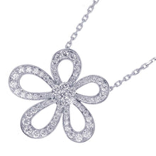 将图像加载到图库查看器中，Van Cleef &amp; Arpels Flower lace Pendant VCARP05200 18K White Gold
