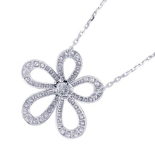 将图像加载到图库查看器中，Van Cleef &amp; Arpels Flower lace Pendant VCARP05200 18K White Gold
