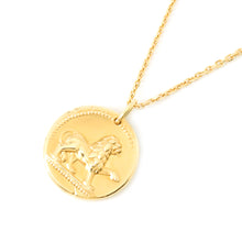 将图像加载到图库查看器中，Van Cleef &amp; Arpels Zodiac Medal Leonis Necklace VCARP7SO00/VCARP7U60 18K Yellow Gold
