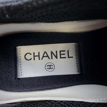 将图像加载到图库查看器中，CHANEL Sneakers White/Black G38299 Mesh Suede Leather Size 36
