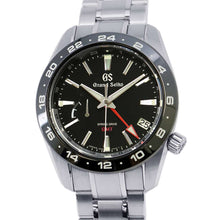 将图像加载到图库查看器中，SEIKO Grand SEIKO Spring Drive GMT W40.5mm Stainless Steel Black Dial SBGE253
