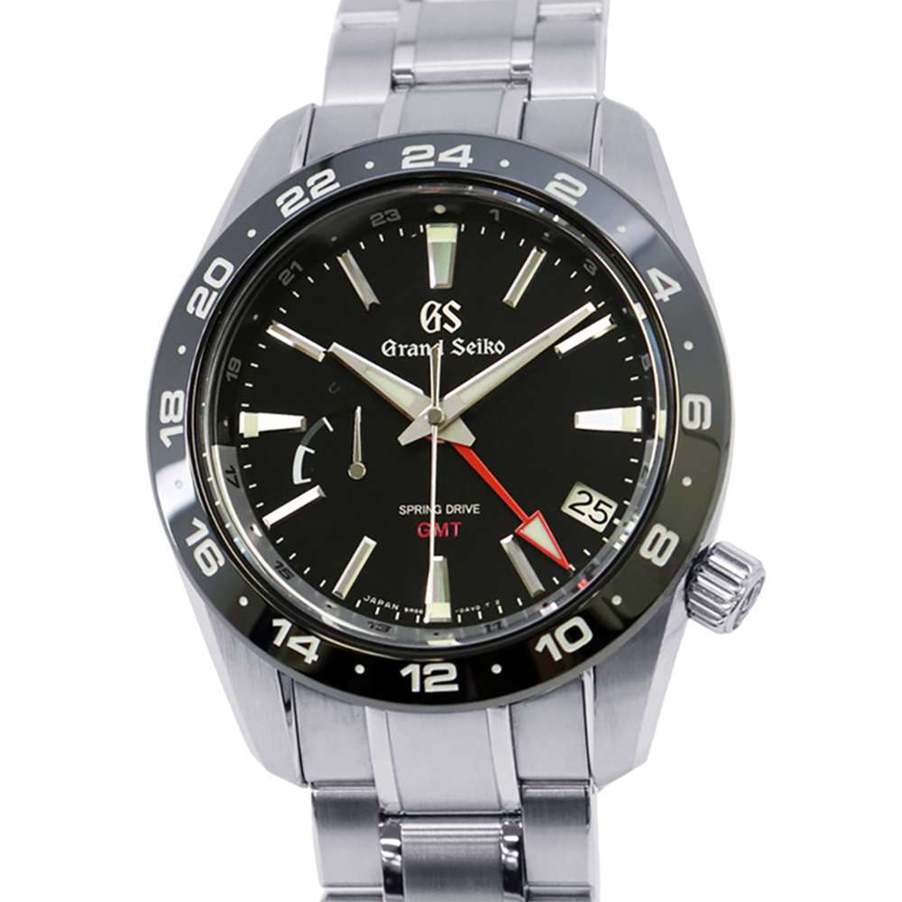 SEIKO Grand SEIKO Spring Drive GMT W40.5mm Stainless Steel Black Dial SBGE253