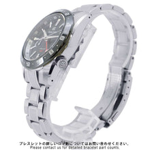 将图像加载到图库查看器中，SEIKO Grand SEIKO Spring Drive GMT W40.5mm Stainless Steel Black Dial SBGE253
