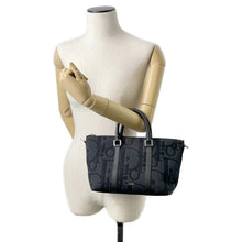 Load image into Gallery viewer, Dior Oblique Weekender Black 1ESPO322YXL_H03E Canvas Leather Size 25
