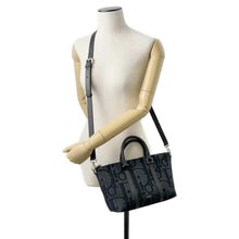 Load image into Gallery viewer, Dior Oblique Weekender Black 1ESPO322YXL_H03E Canvas Leather Size 25
