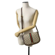 将图像加载到图库查看器中，BALENCIAGA GUCCI Collaboration The Hacker Project Shoulder Bag Beige/Brown 680121 PVC Leather
