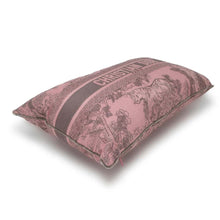 将图像加载到图库查看器中，Dior Rectangular Toile de Jouy Cushion Pink/Gray HYP02POM3U Polyester 70% Cotton 25% Polyethylene 5%
