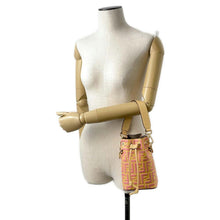 Load image into Gallery viewer, FENDI Montresor bucket bag Beige/Pink 8BS010 Leather Size Mini
