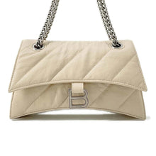 将图像加载到图库查看器中，BALENCIAGA Hourglass ChainShoulder Bag Beige 716351 Leather
