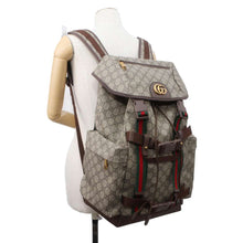 将图像加载到图库查看器中，GUCCI GG Supreme Skateboard Backpack Beige/Brown690999 GG SupremeCanvas
