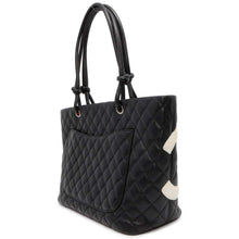 Load image into Gallery viewer, CHANEL Cambon line Tote Bag Black A25169 Leather Size Large
