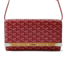 Load image into Gallery viewer, GOYARD Monte Carlo Red PVC Coated Canvas Wood Size PM
