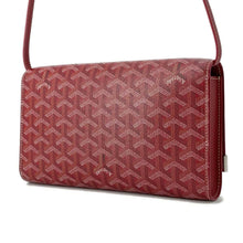 将图像加载到图库查看器中，GOYARD Monte Carlo Red PVC Coated Canvas Wood Size PM
