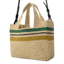 将图像加载到图库查看器中，LOEWE Font 2way Tote Bag Beige/Black A685B59X02 Raffia Leather
