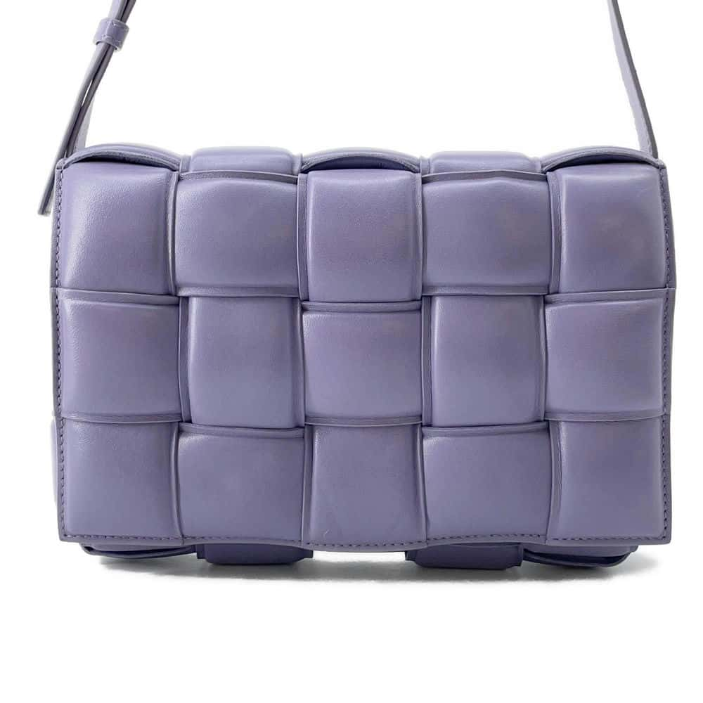 Bottega Veneta Maxi INTRECCIATO Paddet Cassette Shoulder Bag Purple591970 Lambskin