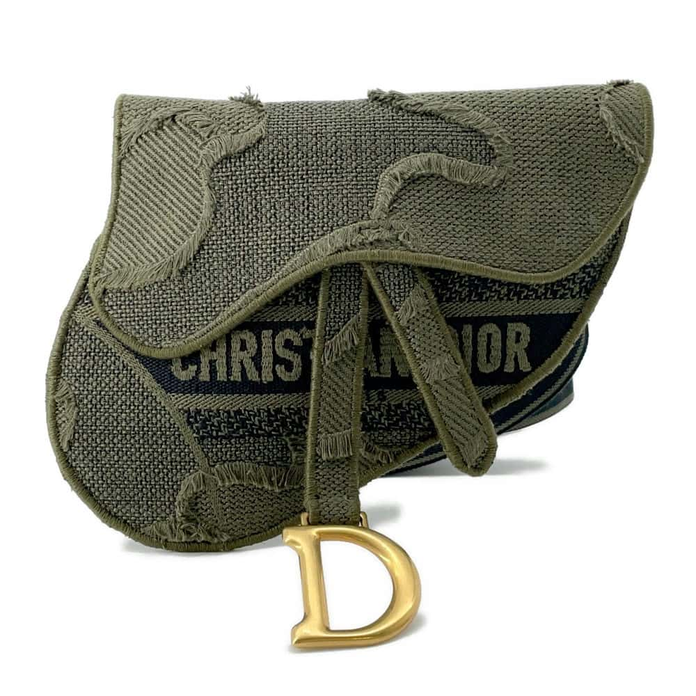 Dior Saddle Waist Bag Khaki S5632CWAH Canvas