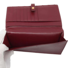 将图像加载到图库查看器中，Bottega Veneta INTRECCIATO Bi-fold Long Wallet Red 608072 Leather
