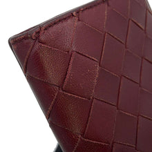 将图像加载到图库查看器中，Bottega Veneta INTRECCIATO Bi-fold Long Wallet Red 608072 Leather
