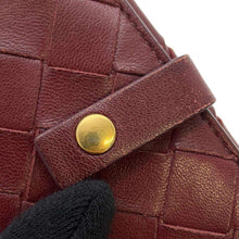 将图像加载到图库查看器中，Bottega Veneta INTRECCIATO Bi-fold Long Wallet Red 608072 Leather
