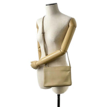 将图像加载到图库查看器中，CELINE Trio Shoulder Bag Beige 165113 Leather Size Small
