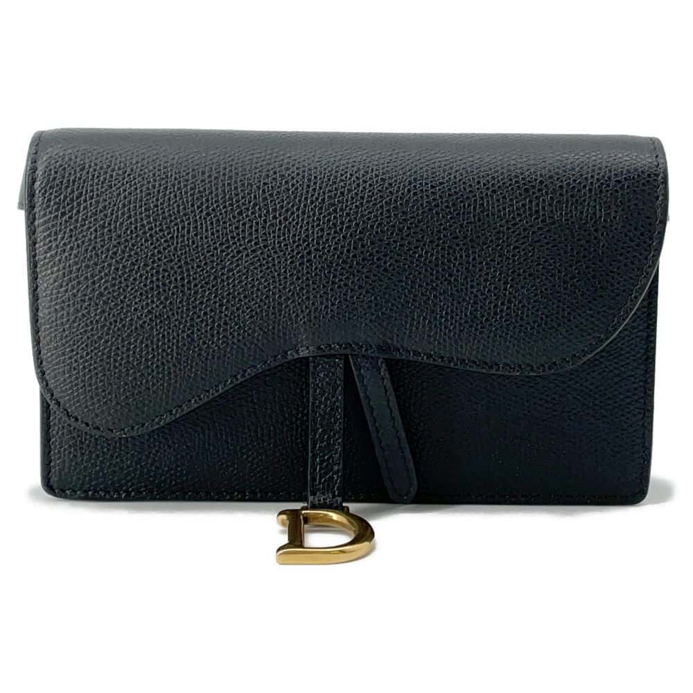 Dior Saddle Waist Bag Black Leather