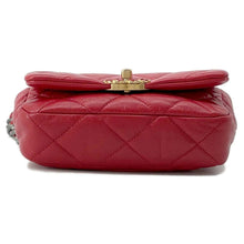 将图像加载到图库查看器中，CHANEL CHANEL19 Belt Bag Red AS1163 Lambskin
