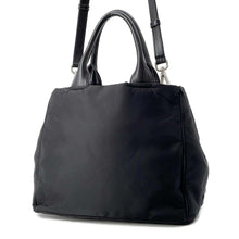 将图像加载到图库查看器中，PRADA Ribbon 2WAY Tote Bag Black1BG027 Nylon
