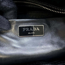 将图像加载到图库查看器中，PRADA Ribbon 2WAY Tote Bag Black 1BG027 Nylon
