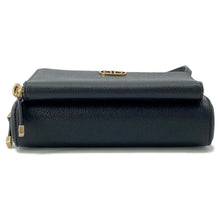 将图像加载到图库查看器中，Dior Karo Double Pouch Shoulder Bag Black S7431UBAE Leather
