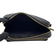 将图像加载到图库查看器中，Dior Karo Double Pouch Shoulder Bag Black S7431UBAE Leather
