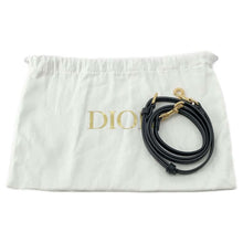 将图像加载到图库查看器中，Dior Karo Double Pouch Shoulder Bag Black S7431UBAE Leather
