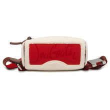 Load image into Gallery viewer, Christian Louboutin Blaster Cloth Crossbody Bag White/Brown 3215176 Boa Leather
