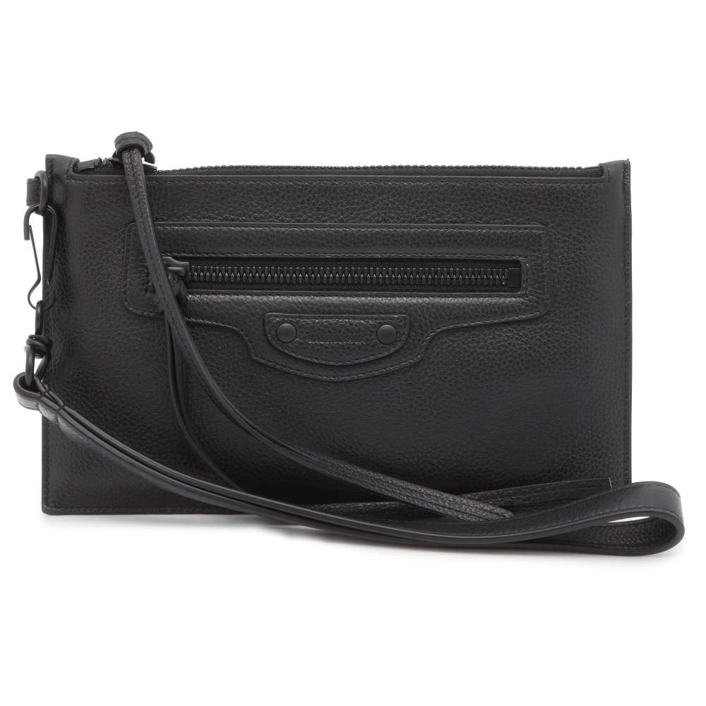 BALENCIAGA Clutch business bag Neo Classic Black 655248 Leather Size XS