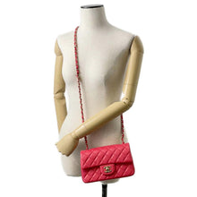 Load image into Gallery viewer, CHANEL Matelasse Single Flap ChainShoulder Bag Pink A69900 Lambskin Size 20
