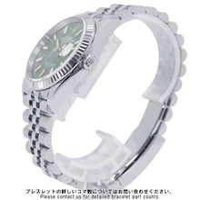 将图像加载到图库查看器中，ROLEX Datejust W36mm Stainless Steel K18WG Mint Green Dial126234
