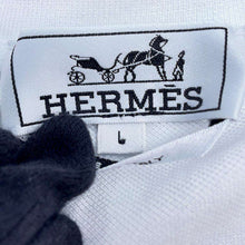 Load image into Gallery viewer, HERMES T-Shirt Saddle Stitch Size L White Cotton100%
