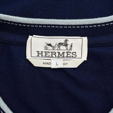 Load image into Gallery viewer, HERMES TShirt Size L Navy Cotton100%
