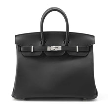 将图像加载到图库查看器中，HERMES Birkin Black Swift Leather Size 25
