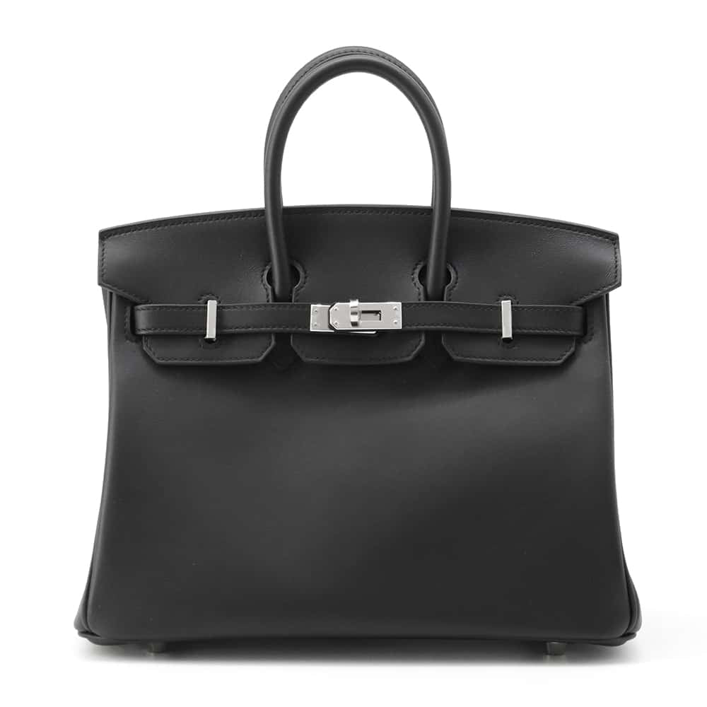 HERMES Birkin Black Swift Leather Size 25